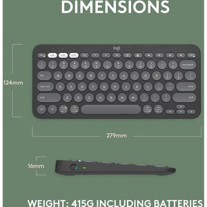 Tastatura Wireless LOGITECH Pebble Keys 2 K380s Multi-Device, Bluetooth, Layout US INT, negru Tastatura Wireless LOGITECH Pebble Keys 2 K380s Multi-Device, Bluetooth, Layout US INT, negru