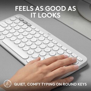 Tastatura Wireless LOGITECH Pebble Keys 2 K380s Multi-Device, Bluetooth, Layout US INT, alb Tastatura Wireless LOGITECH Pebble Keys 2 K380s Multi-Device, Bluetooth, Layout US INT, alb