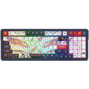 Tastatura Gaming Wireless mecanica REDRAGON Eisa Pro Honkai, Bluetooth, USB, Layout US, negru Tastatura Gaming Wireless mecanica REDRAGON Eisa Pro Honkai, Bluetooth, USB, Layout US, negru