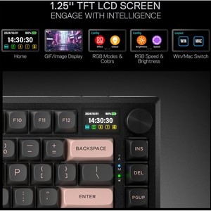 Tastatura Gaming Wireless mecanica REDRAGON Eclipse K720 Pro, Bluetooth, USB, Layout US, negru Tastatura Gaming Wireless mecanica REDRAGON Eclipse K720 Pro, Bluetooth, USB, Layout US, negru