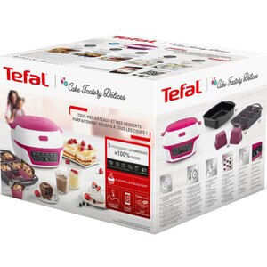 Aparat pentru desert TEFAL Cake Factory Delices KD810112, 1100W, alb-roz Aparat pentru desert TEFAL Cake Factory Delices KD810112, 1100W, alb-roz