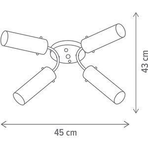 Lustra KLAUSEN Spire PL4 KL100086, E14, IP20, cupru Lustra KLAUSEN Spire PL4 KL100086, E14, IP20, cupru