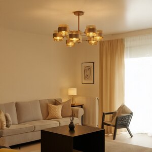Lustra KLAUSEN Glamy 6 KL106014, E14, IP20, auriu Lustra KLAUSEN Glamy 6 KL106014, E14, IP20, auriu