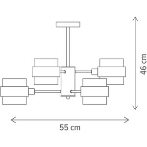 Lustra KLAUSEN Glamy 6 KL106014, E14, IP20, auriu Lustra KLAUSEN Glamy 6 KL106014, E14, IP20, auriu
