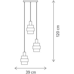 Lustra KLAUSEN Glamy SP3 KL113035, E27, IP20, auriu Lustra KLAUSEN Glamy SP3 KL113035, E27, IP20, auriu