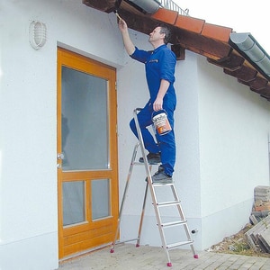 Scara cu platforma KRAUSE Corda, 5 trepte, 3.5 m, aluminiu Scara cu platforma KRAUSE Corda, 5 trepte, 3.5 m, aluminiu