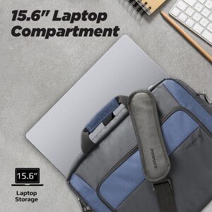 Geanta laptop PROMATE LIMBER-MB, 15.6", albastru inchis-negru Geanta laptop PROMATE LIMBER-MB, 15.6", albastru inchis-negru