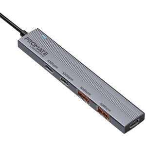 Hub USB PROMATE LiteHub-Pro, USB-C, USB-A, antracit Hub USB PROMATE LiteHub-Pro, USB-C, USB-A, antracit