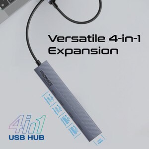 Hub USB PROMATE LiteHub-Pro, USB-C, USB-A, antracit Hub USB PROMATE LiteHub-Pro, USB-C, USB-A, antracit