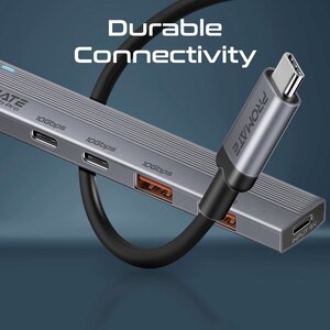Hub USB PROMATE LiteHub-Pro, USB-C, USB-A, antracit Hub USB PROMATE LiteHub-Pro, USB-C, USB-A, antracit