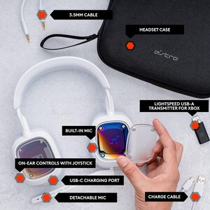Casti Gaming Wireless LOGITECH Astro A30 Lightspeed Xbox, multiplatforma, alb-violet Casti Gaming Wireless LOGITECH Astro A30 Lightspeed Xbox, multiplatforma, alb-violet