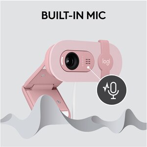 Camera Web LOGITECH Brio 100, Full HD 1080p, roz Camera Web LOGITECH Brio 100, Full HD 1080p, roz