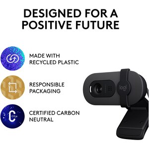 Camera Web LOGITECH Brio 100, Full HD 1080p, negru Camera Web LOGITECH Brio 100, Full HD 1080p, negru