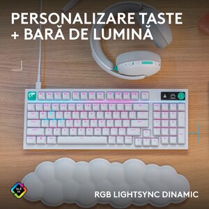 Tastatura Gaming LOGITECH G316 X, USB, Layout US, alb Tastatura Gaming LOGITECH G316 X, USB, Layout US, alb
