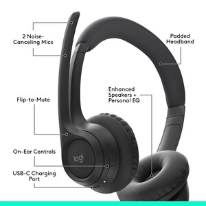 Casti PC Wireless LOGITECH Zone 300, Bluetooth, negru Casti PC Wireless LOGITECH Zone 300, Bluetooth, negru