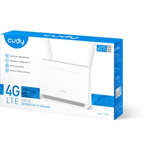 Router Wireless Gigabit CUDY LT15E AX3000, Wi-Fi 6, 4G, Dual-Band 574 + 2402 Mbps, alb Router Wireless Gigabit CUDY LT15E AX3000, Wi-Fi 6, 4G, Dual-Band 574 + 2402 Mbps, alb