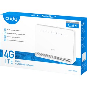 Router Wireless Gigabit CUDY LT700E AC1200, Wi-Fi 5, 4G, Dual-Band 300 + 867 Mbps, alb Router Wireless Gigabit CUDY LT700E AC1200, Wi-Fi 5, 4G, Dual-Band 300 + 867 Mbps, alb