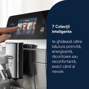 Espressor automat DELONGHI Eletta Ultra ECAM470.85.MB, 1.8l, 1450W, 19 bar, argintiu-negru Espressor automat DELONGHI Eletta Ultra ECAM470.85.MB, 1.8l, 1450W, 19 bar, argintiu-negru