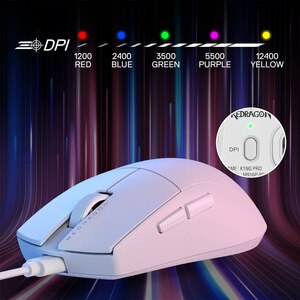 Mouse Gaming REDRAGON K1ng, 12400 dpi, alb Mouse Gaming REDRAGON K1ng, 12400 dpi, alb