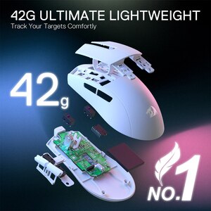 Mouse Gaming REDRAGON K1ng, 12400 dpi, alb Mouse Gaming REDRAGON K1ng, 12400 dpi, alb
