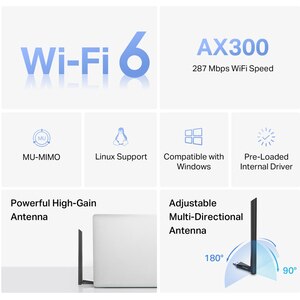 Adaptor USB Wireless MERCUSYS MA14H High-Gain AX300, 287 Mbps, negru Adaptor USB Wireless MERCUSYS MA14H High-Gain AX300, 287 Mbps, negru