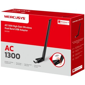Adaptor USB Wireless MERCUSYS MA30H High-Gain AC1300, Dual Band 400 + 867 Mbps, negru Adaptor USB Wireless MERCUSYS MA30H High-Gain AC1300, Dual Band 400 + 867 Mbps, negru