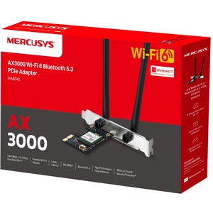 Placa de retea Wireless MERCUSYS MA80XE v2 AX3000, Dual Band 574 + 2402 Mbps Placa de retea Wireless MERCUSYS MA80XE v2 AX3000, Dual Band 574 + 2402 Mbps