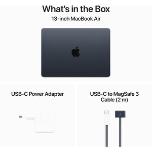Laptop APPLE MacBook Air 13 mc8k4ro/a, Apple M3, 13.6" Retina Display, 16GB, SSD 256GB, 8-core GPU, macOS Sequoia, Midnight, Tastatura layout INT Laptop APPLE MacBook Air 13 mc8k4ro/a, Apple M3, 13.6" Retina Display, 16GB, SSD 256GB, 8-core GPU, macOS Sequoia, Midnight, Tastatura layout INT