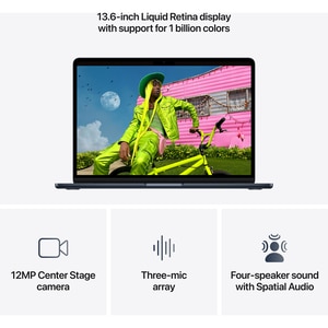 Laptop APPLE MacBook Air 13 mdhg4ro/a, Apple M5 10-core CPU, 13.6" Retina Display, 24GB, SSD 1TB, 10-core GPU, macOS Sequoia, Midnight, Tastatura layout INT Laptop APPLE MacBook Air 13 mdhg4ro/a, Apple M5 10-core CPU, 13.6" Retina Display, 24GB, SSD 1TB, 10-core GPU, macOS Sequoia, Midnight, Tastatura layout INT