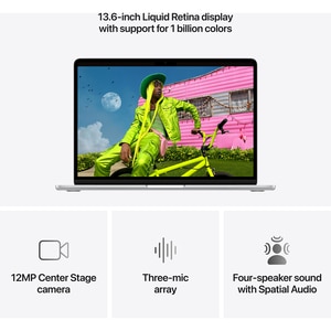 Laptop APPLE MacBook Air 13 mdh94ro/a, Apple M5 10-core CPU, 13.6" Retina Display, 24GB, SSD 1TB, 10-core GPU, macOS Sequoia, Silver, Tastatura layout INT Laptop APPLE MacBook Air 13 mdh94ro/a, Apple M5 10-core CPU, 13.6" Retina Display, 24GB, SSD 1TB, 10-core GPU, macOS Sequoia, Silver, Tastatura layout INT