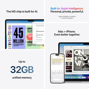 Laptop APPLE MacBook Air 13 z1l0000fp, Apple M5 10-core CPU, 13.6" Retina Display, 16GB, SSD 512GB, 8-core GPU, macOS Sequoia, Silver, Tastatura layout INT Laptop APPLE MacBook Air 13 z1l0000fp, Apple M5 10-core CPU, 13.6" Retina Display, 16GB, SSD 512GB, 8-core GPU, macOS Sequoia, Silver, Tastatura layout INT