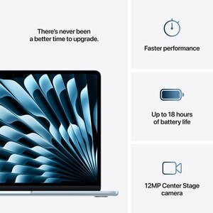 Laptop APPLE MacBook Air 13 mc6v4ze/a, Apple M4, 13.6" Retina Display, 24GB, SSD 512GB, 10-core GPU, macOS Sequoia, Sky Blue, Tastatura layout INT, Manual RO Laptop APPLE MacBook Air 13 mc6v4ze/a, Apple M4, 13.6" Retina Display, 24GB, SSD 512GB, 10-core GPU, macOS Sequoia, Sky Blue, Tastatura layout INT, Manual RO