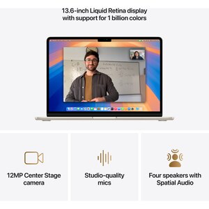 Laptop APPLE MacBook Air 13 mw0y3ro/a, Apple M4, 13.6" Retina Display, 16GB, SSD 256GB, 8-core GPU, macOS Sequoia, Starlight, Tastatura layout INT, Manual RO Laptop APPLE MacBook Air 13 mw0y3ro/a, Apple M4, 13.6" Retina Display, 16GB, SSD 256GB, 8-core GPU, macOS Sequoia, Starlight, Tastatura layout INT, Manual RO