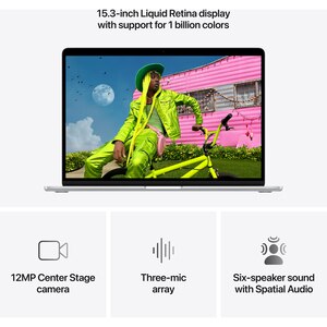 Laptop APPLE MacBook Air 15 mdva4ro/a, Apple M5 10-core CPU, 15.3" Retina Display, 16GB, SSD 1TB, 10-core GPU, macOS Sequoia, Silver, Tastatura layout INT Laptop APPLE MacBook Air 15 mdva4ro/a, Apple M5 10-core CPU, 15.3" Retina Display, 16GB, SSD 1TB, 10-core GPU, macOS Sequoia, Silver, Tastatura layout INT