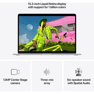 Laptop APPLE MacBook Air 15 mdv94ro/a, Apple M5 10-core CPU, 15.3" Retina Display, 16GB, SSD 512GB, 10-core GPU, macOS Sequoia, Silver, Tastatura layout INT Laptop APPLE MacBook Air 15 mdv94ro/a, Apple M5 10-core CPU, 15.3" Retina Display, 16GB, SSD 512GB, 10-core GPU, macOS Sequoia, Silver, Tastatura layout INT