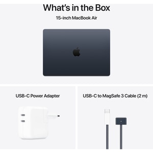 Laptop APPLE MacBook Air 15 mw1l3ro/a, Apple M4, 15.3" Retina Display, 16GB, SSD 256GB, 10-core GPU, macOS Sequoia, Midnight, Tastatura layout INT, Manual RO Laptop APPLE MacBook Air 15 mw1l3ro/a, Apple M4, 15.3" Retina Display, 16GB, SSD 256GB, 10-core GPU, macOS Sequoia, Midnight, Tastatura layout INT, Manual RO