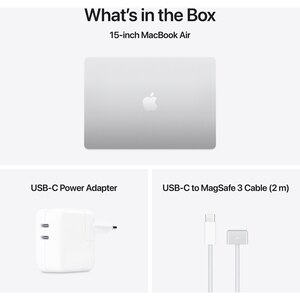 Laptop APPLE MacBook Air 15 mw1h3ro/a, Apple M4, 15.3" Retina Display, 16GB, SSD 512GB, 10-core GPU, macOS Sequoia, Silver, Tastatura layout INT, Manual RO Laptop APPLE MacBook Air 15 mw1h3ro/a, Apple M4, 15.3" Retina Display, 16GB, SSD 512GB, 10-core GPU, macOS Sequoia, Silver, Tastatura layout INT, Manual RO