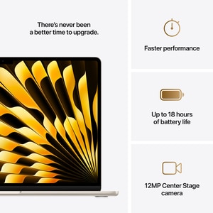 Laptop APPLE MacBook Air 15 mw1k3ro/a, Apple M4, 15.3" Retina Display, 16GB, SSD 512GB, 10-core GPU, macOS Sequoia, Starlight, Tastatura layout INT, Manual RO Laptop APPLE MacBook Air 15 mw1k3ro/a, Apple M4, 15.3" Retina Display, 16GB, SSD 512GB, 10-core GPU, macOS Sequoia, Starlight, Tastatura layout INT, Manual RO
