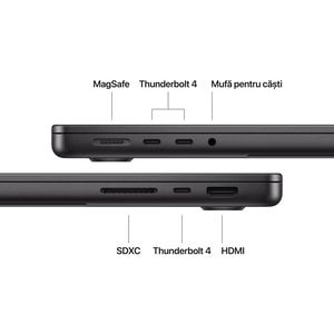 Laptop APPLE MacBook Pro 14 mde34ro/a, Apple M5, 14.2" Liquid Retina XDR, 24GB, SSD 1TB, 10-core GPU, macOS Sequoia, Space Black - Tastatura layout INT Laptop APPLE MacBook Pro 14 mde34ro/a, Apple M5, 14.2" Liquid Retina XDR, 24GB, SSD 1TB, 10-core GPU, macOS Sequoia, Space Black - Tastatura layout INT
