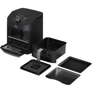 Friteuza cu aer cald dubla MIDEA MAD1100DADK, 3.5kg, 11l, 1850W, negru Friteuza cu aer cald dubla MIDEA MAD1100DADK, 3.5kg, 11l, 1850W, negru
