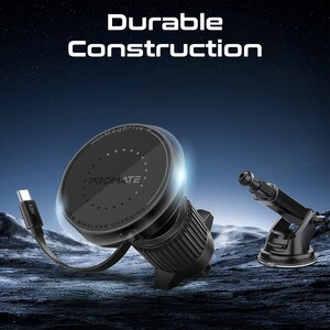 Suport auto cu incarcare wireless PROMATE MagDrive-R, parbriz/ventilatie, MagSafe 15W, negru Suport auto cu incarcare wireless PROMATE MagDrive-R, parbriz/ventilatie, MagSafe 15W, negru