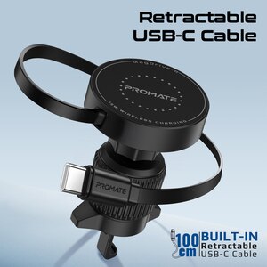 Suport auto cu incarcare wireless PROMATE MagDrive-R, parbriz/ventilatie, MagSafe 15W, negru Suport auto cu incarcare wireless PROMATE MagDrive-R, parbriz/ventilatie, MagSafe 15W, negru