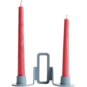 Suport lumanare Reno Double, 20.3 x 7.6 x 10.1 cm, albastru Suport lumanare Reno Double, 20.3 x 7.6 x 10.1 cm, albastru