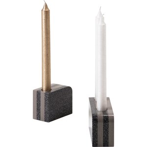 Suport lumanare Duo, 19.6 x 4.5 x 7.1 cm, gri antracit Suport lumanare Duo, 19.6 x 4.5 x 7.1 cm, gri antracit