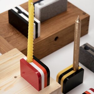 Suport lumanare Mono, 9.4 x 4.5 x 7.1 cm, gri antracit Suport lumanare Mono, 9.4 x 4.5 x 7.1 cm, gri antracit
