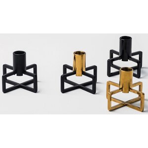 Suport lumanare Cross, 9.9 x 7.6 x 9.9 cm, negru Suport lumanare Cross, 9.9 x 7.6 x 9.9 cm, negru