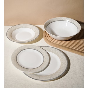 Set de masa MYRIA MC4055, 19 piese, opal, alb Set de masa MYRIA MC4055, 19 piese, opal, alb