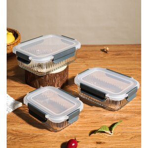 Set caserole MYRIA MC4058, 3 piese, 0.37- 1.05l, sticla, transparent Set caserole MYRIA MC4058, 3 piese, 0.37- 1.05l, sticla, transparent
