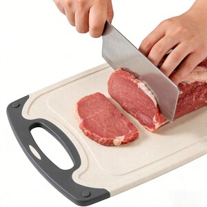 Set tocatoare cu suport MYRIA MC4071, 3 buc, plastic, bej Set tocatoare cu suport MYRIA MC4071, 3 buc, plastic, bej