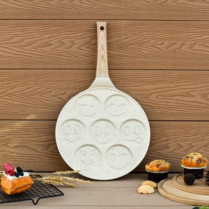 Tigaie clatite MYRIA MC4072, 26 cm, aluminiu, 7 forme emoji, bej Tigaie clatite MYRIA MC4072, 26 cm, aluminiu, 7 forme emoji, bej
